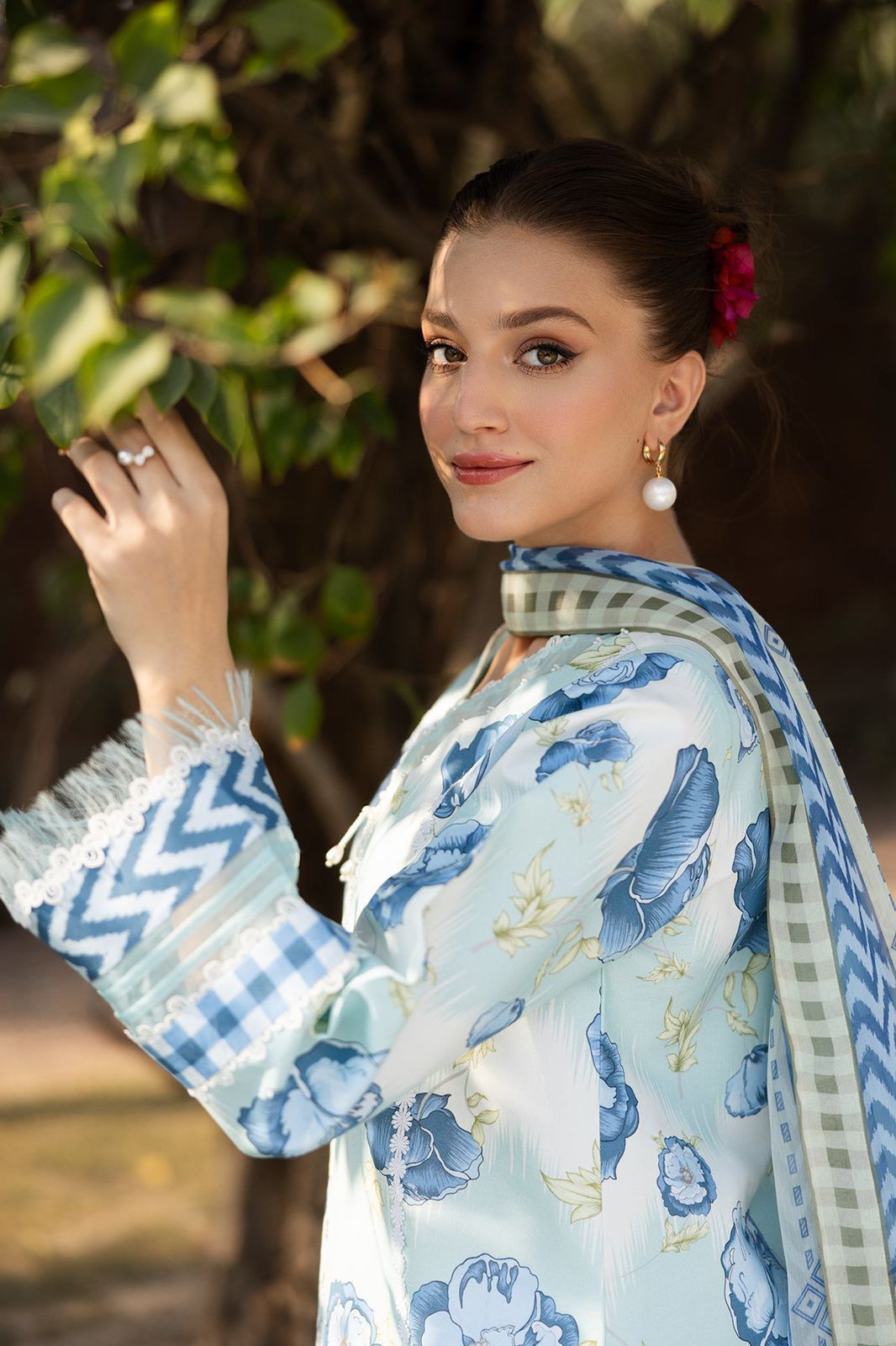 Stylish Digital Printed Front & Back Lawn Dress