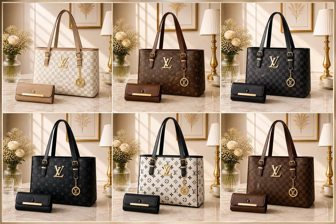 Women LV Monogram Shoulder Bag White Leather