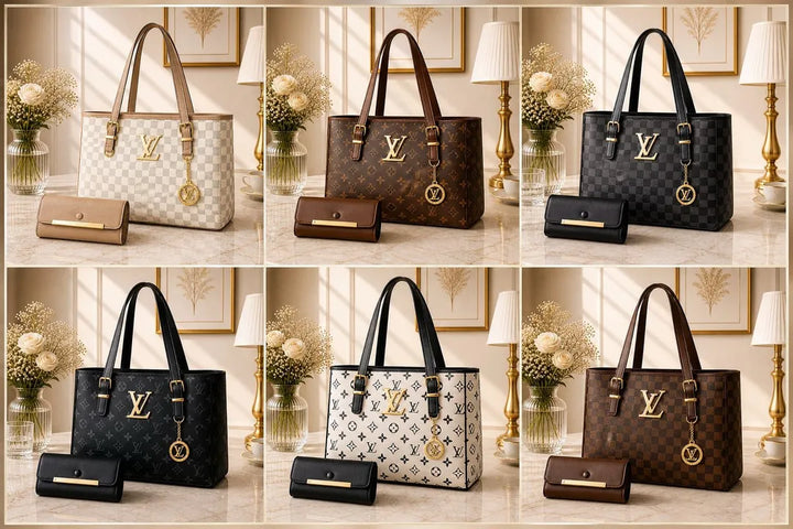 Women LV Monogram Shoulder Bag White Leather