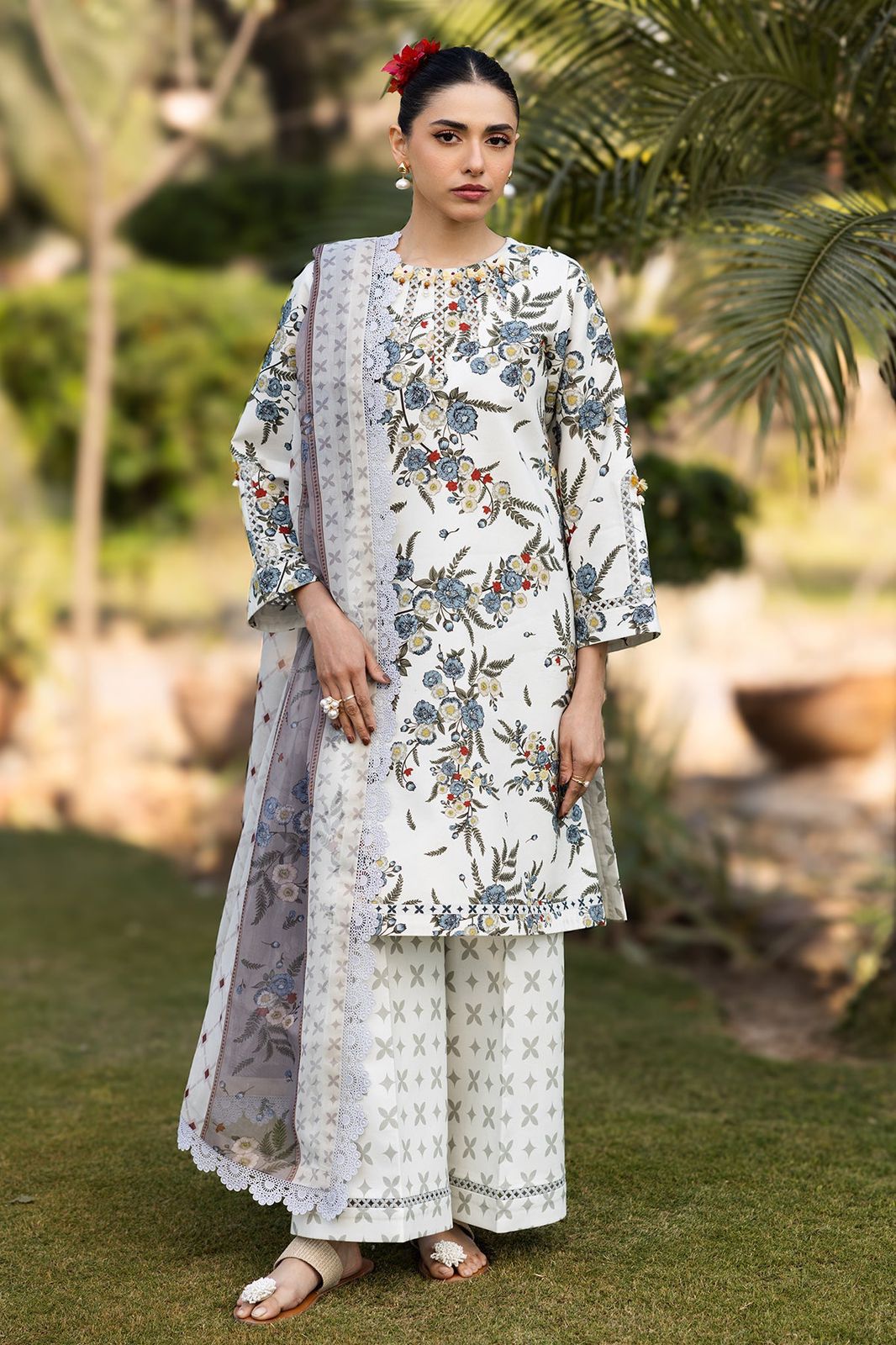 Premium Digital Print Lawn Suit with Dupatta