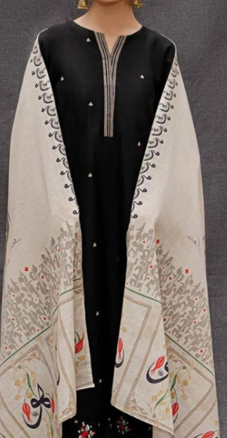 Black Elegant Pure lawn Suit