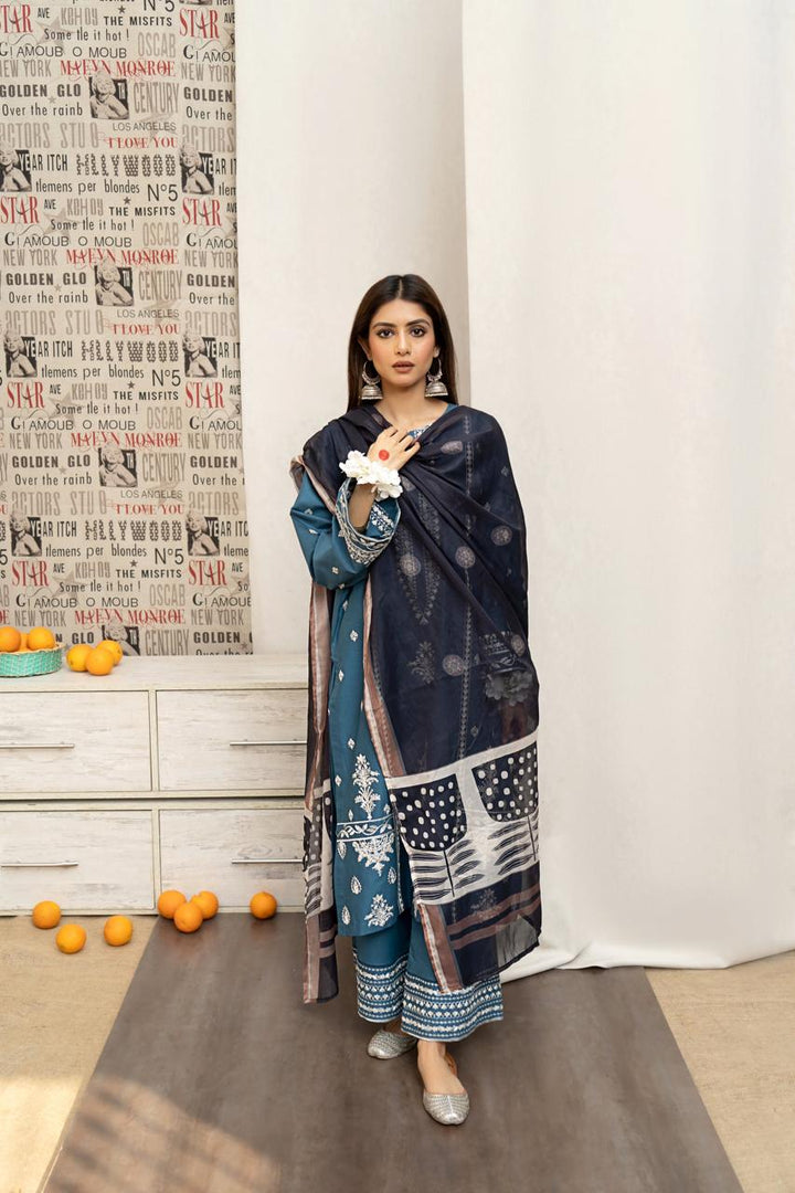Heavy Embroidered Lawn with Dupata