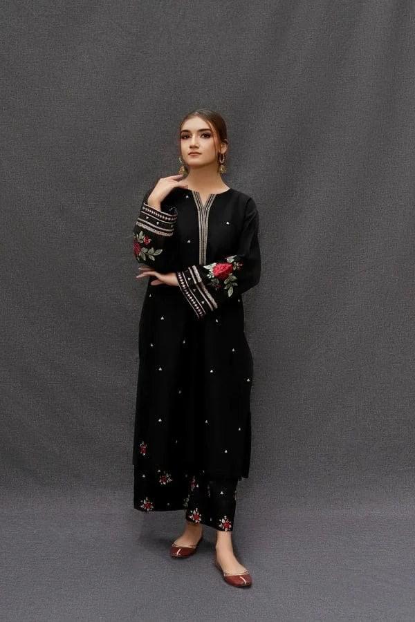 Black Elegant Pure lawn Suit
