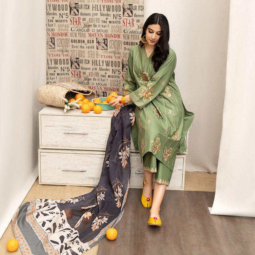 PURE LAWN 3PC EMBROIDERED