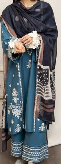 Heavy Embroidered Lawn with Dupata