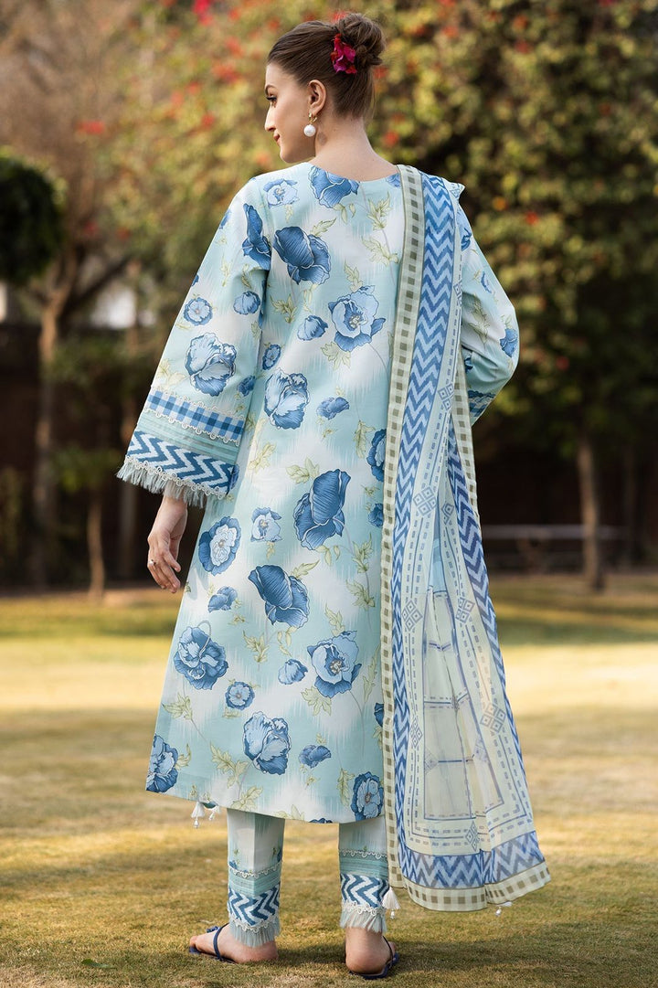 Stylish Digital Printed Front & Back Lawn Dress