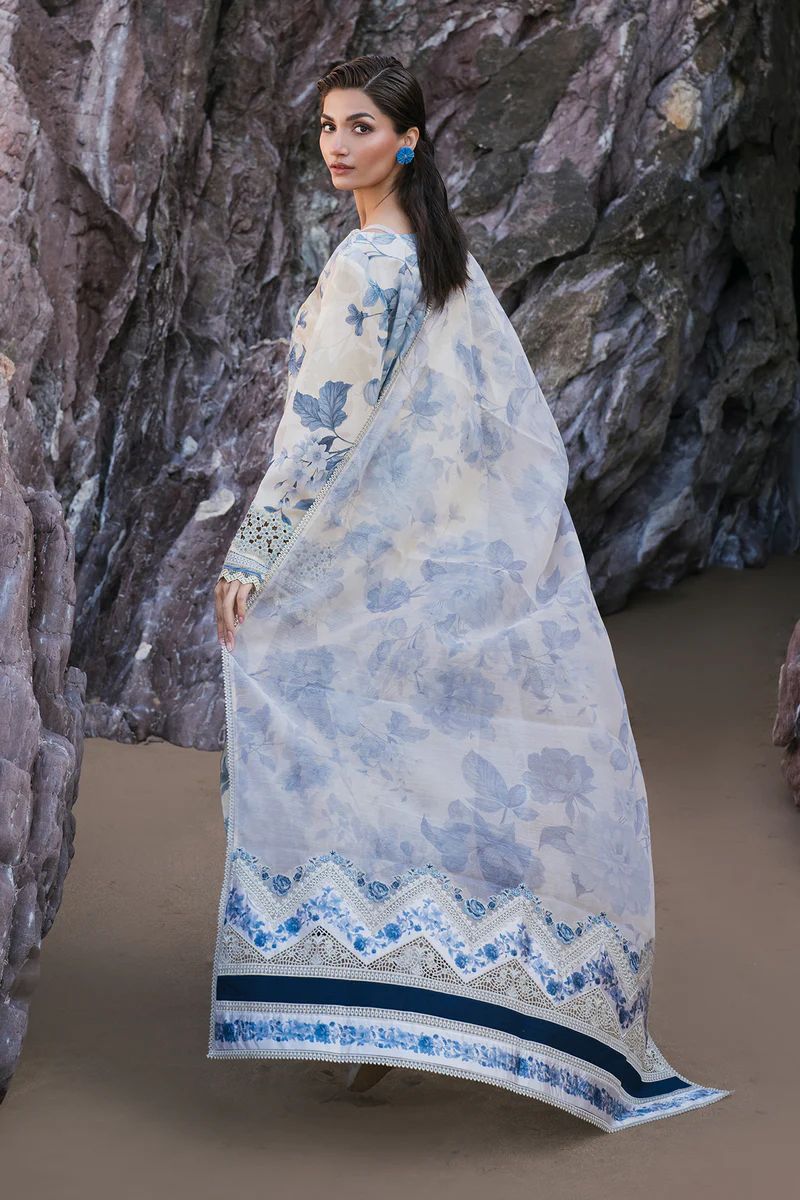 Luxury Digital Printed Lawn Suit with Dupatta