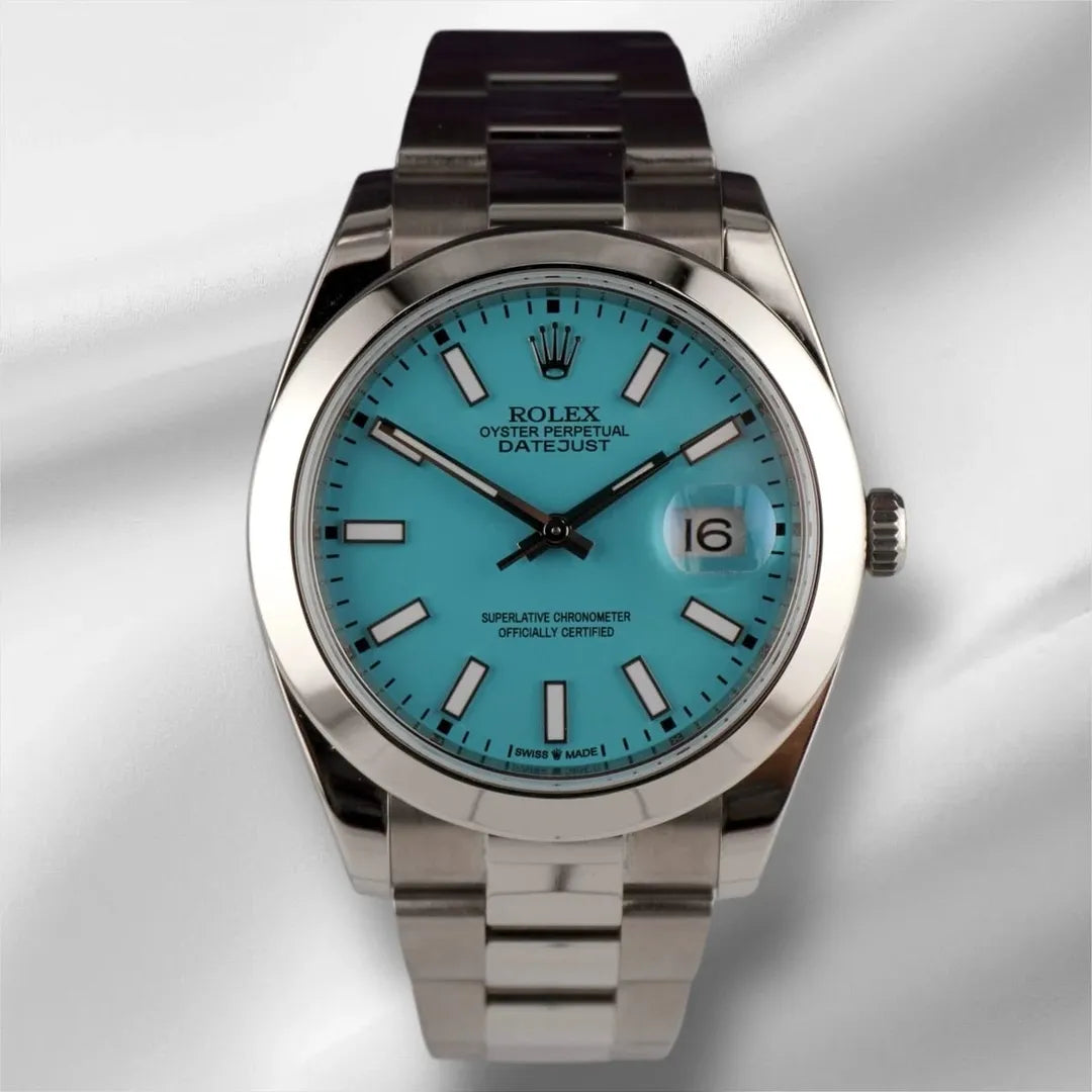 Men's Blue Stainless Steel 41mm Water Resistant Watch