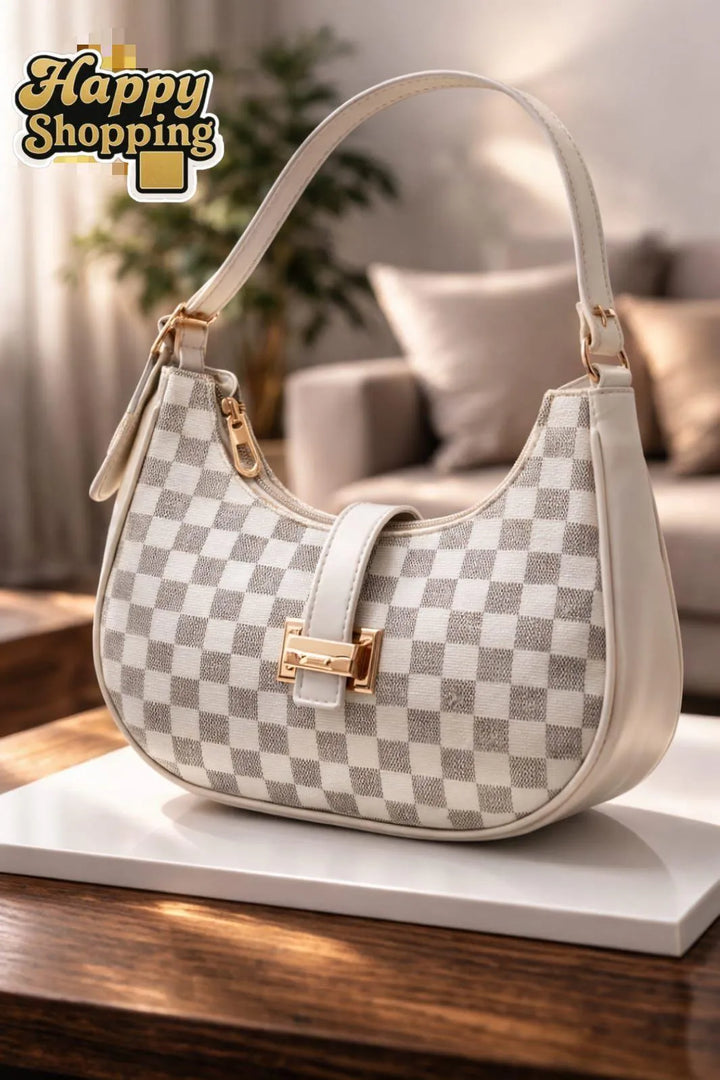 Luxury Brown Shoulder Bag With Gold Hardware For Eid Offer Wear