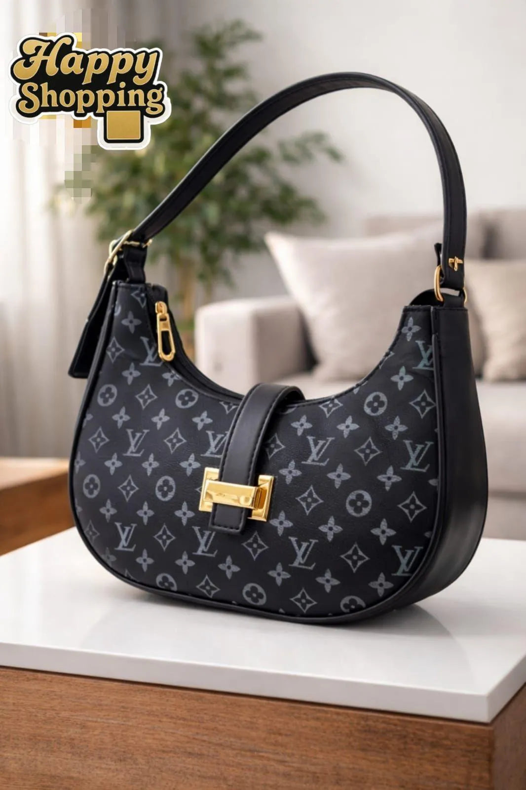 Luxury Brown Shoulder Bag With Gold Hardware For Eid Offer Wear