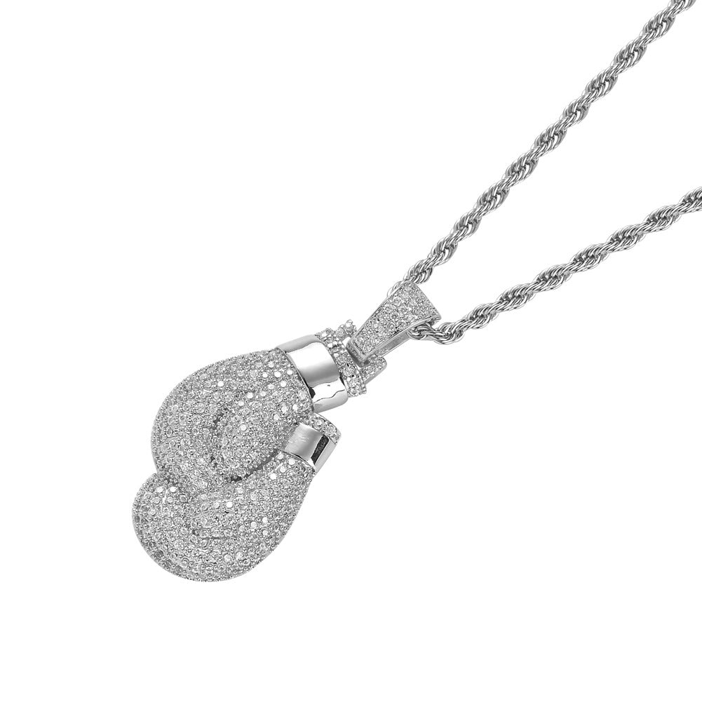 GOLD boxing gloves Pendent Necklace For Men Women