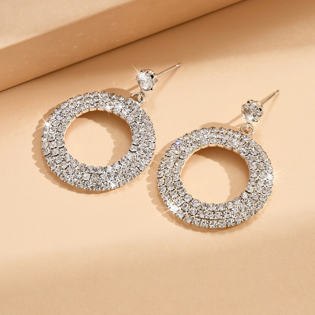 Large Silver Diamond Pandent Set For Women