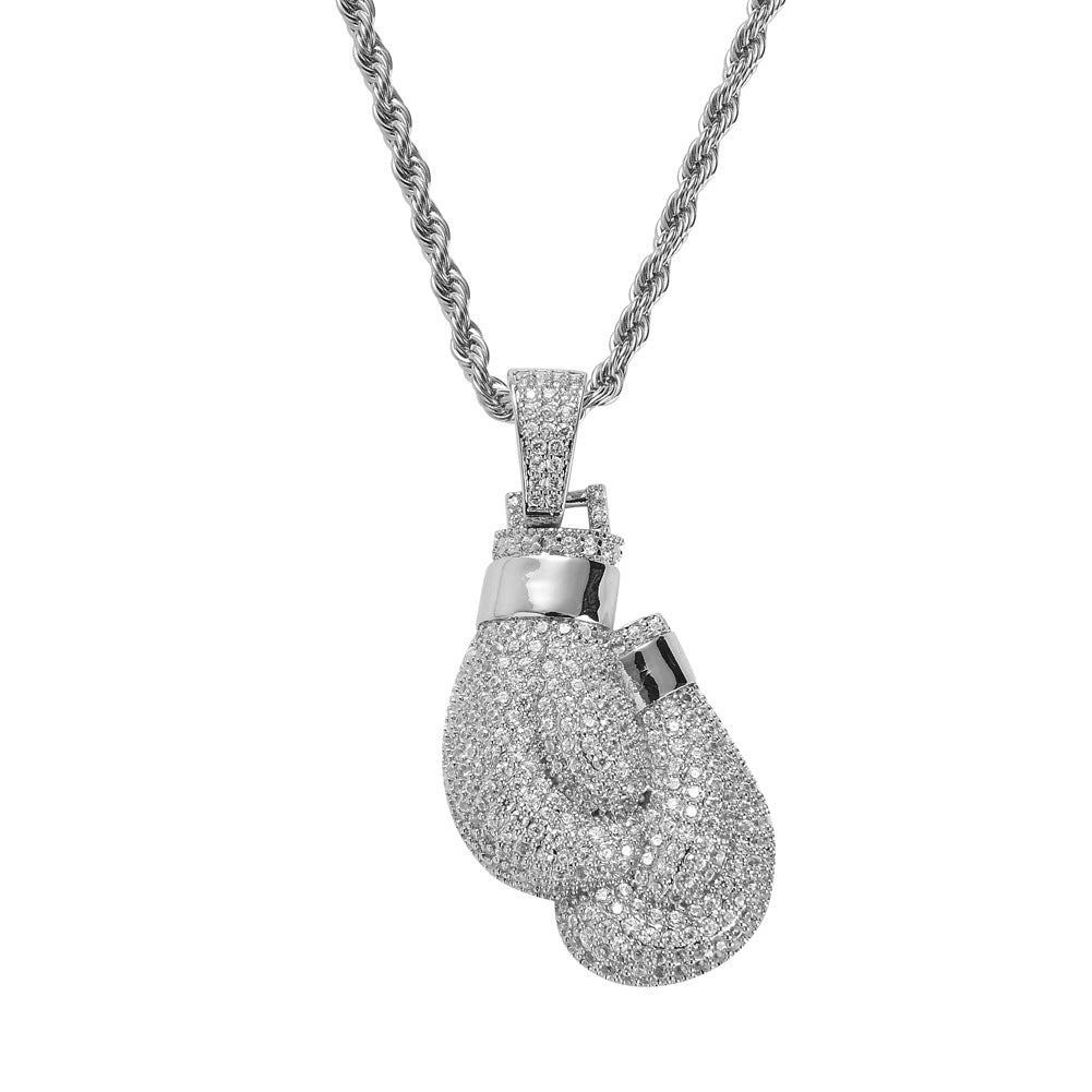 GOLD boxing gloves Pendent Necklace For Men Women
