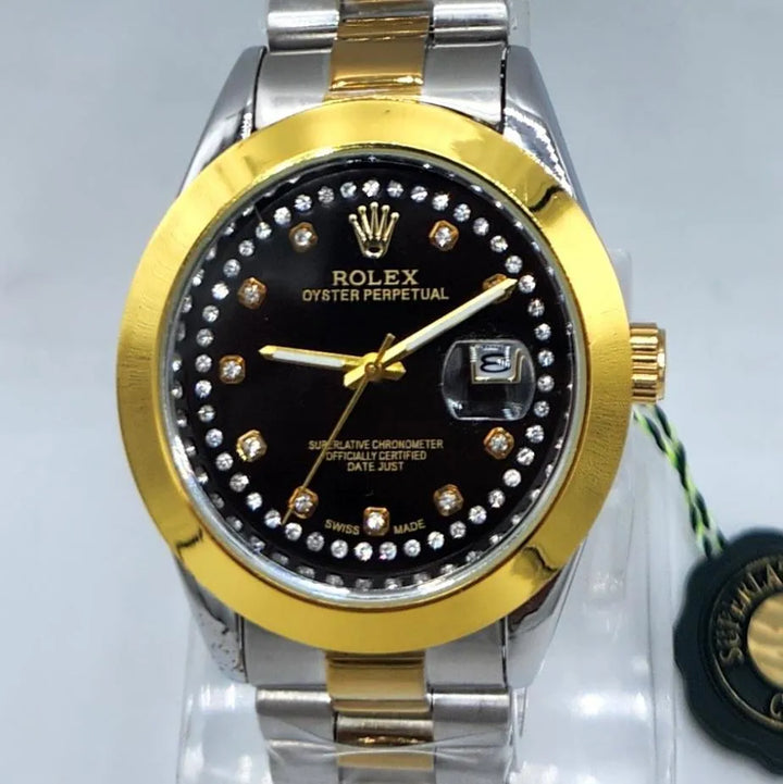TWO Tone Stainless Steel Gold Watch For Men