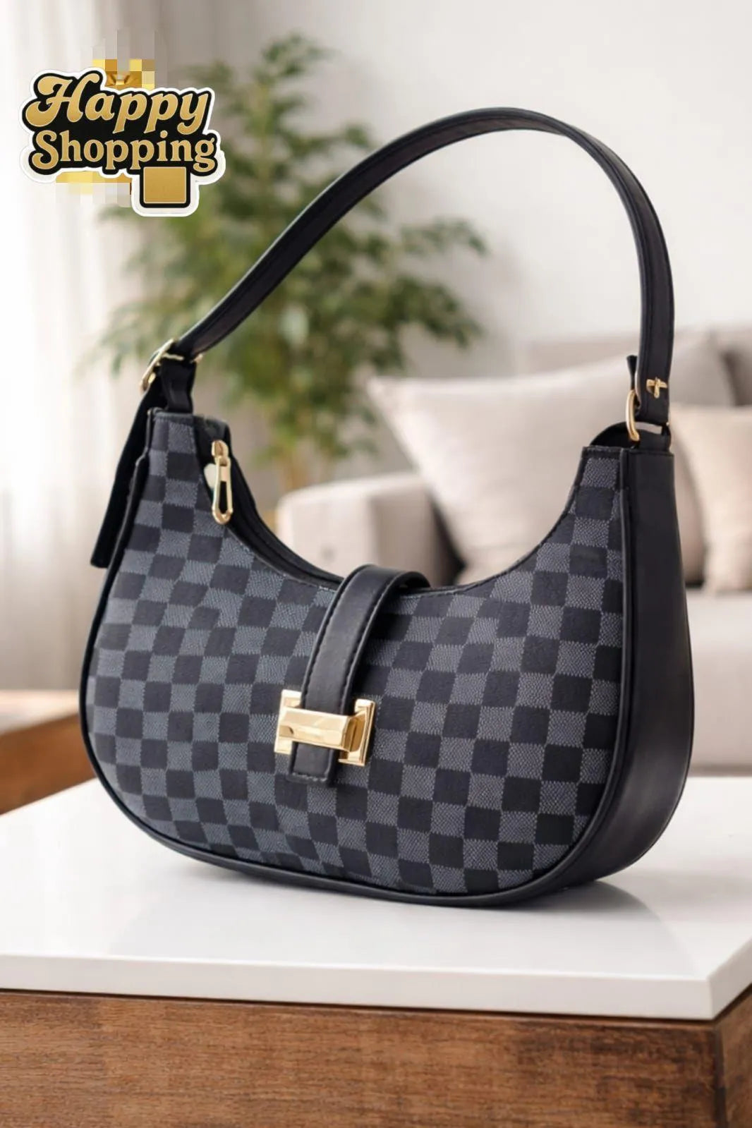 Luxury Brown Shoulder Bag With Gold Hardware For Eid Offer Wear