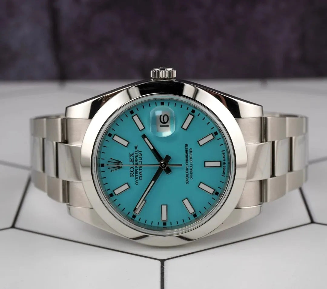 Men's Blue Stainless Steel 41mm Water Resistant Watch