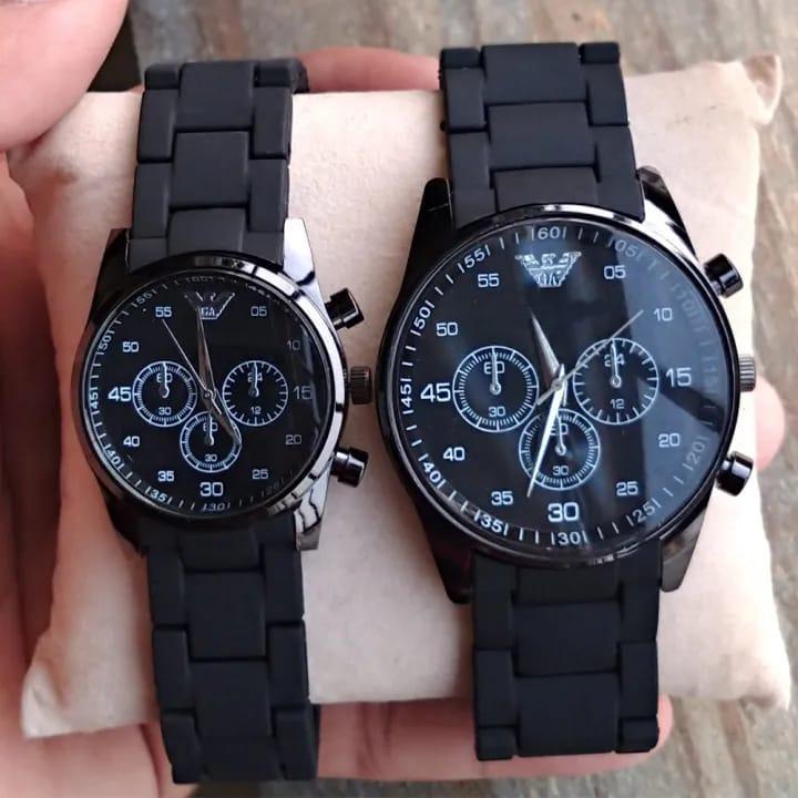 Rubber chain strap watch