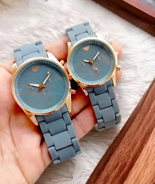 Rubber chain strap watch